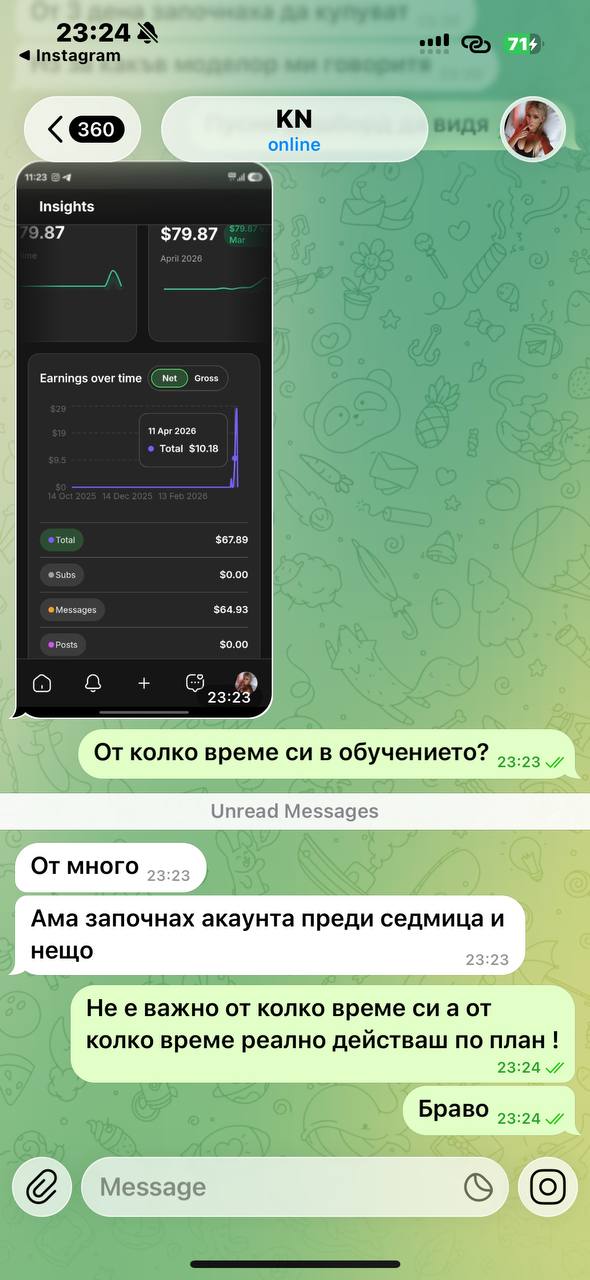 Скрийншот с реални печалби на клиент